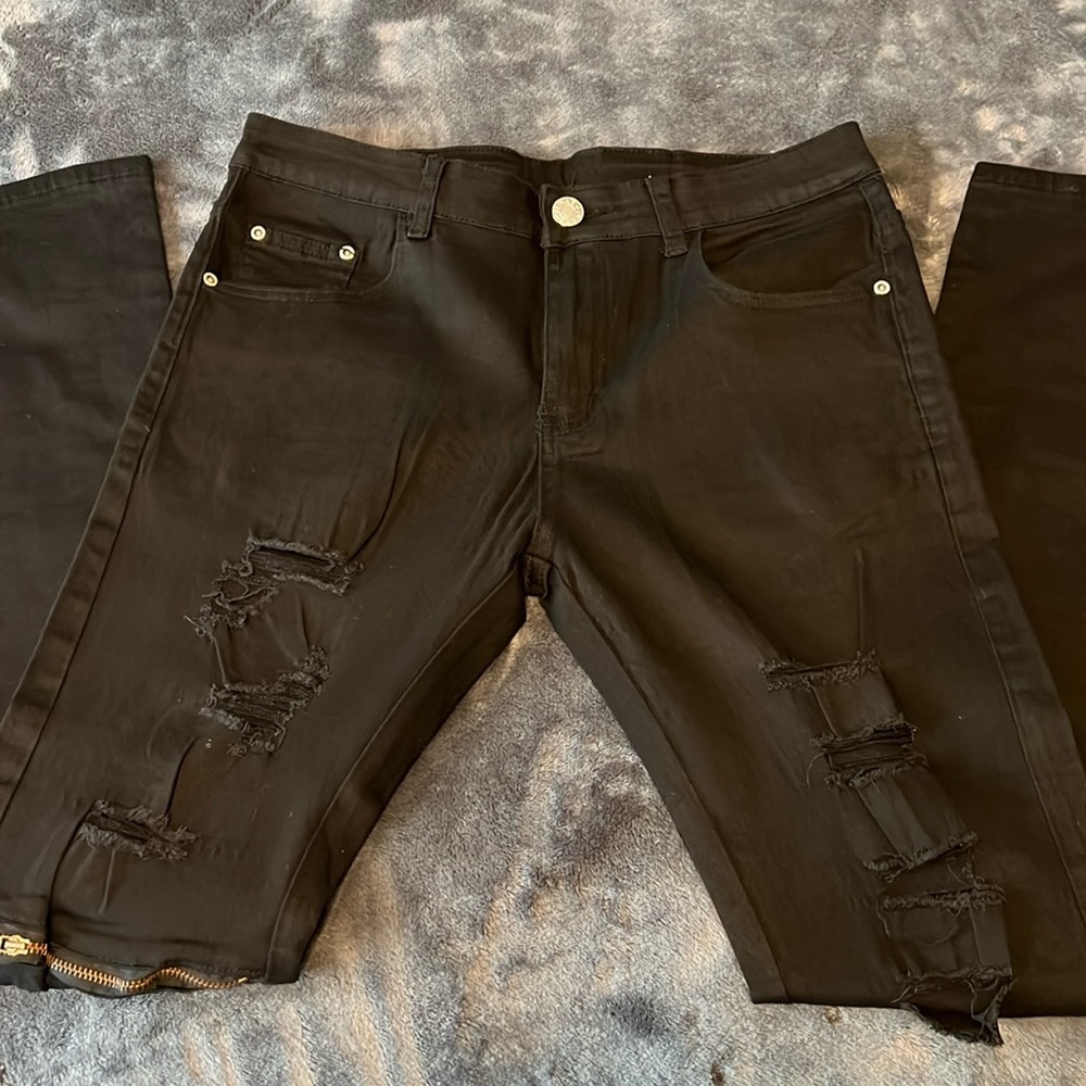 Black jeans w/ cutouts